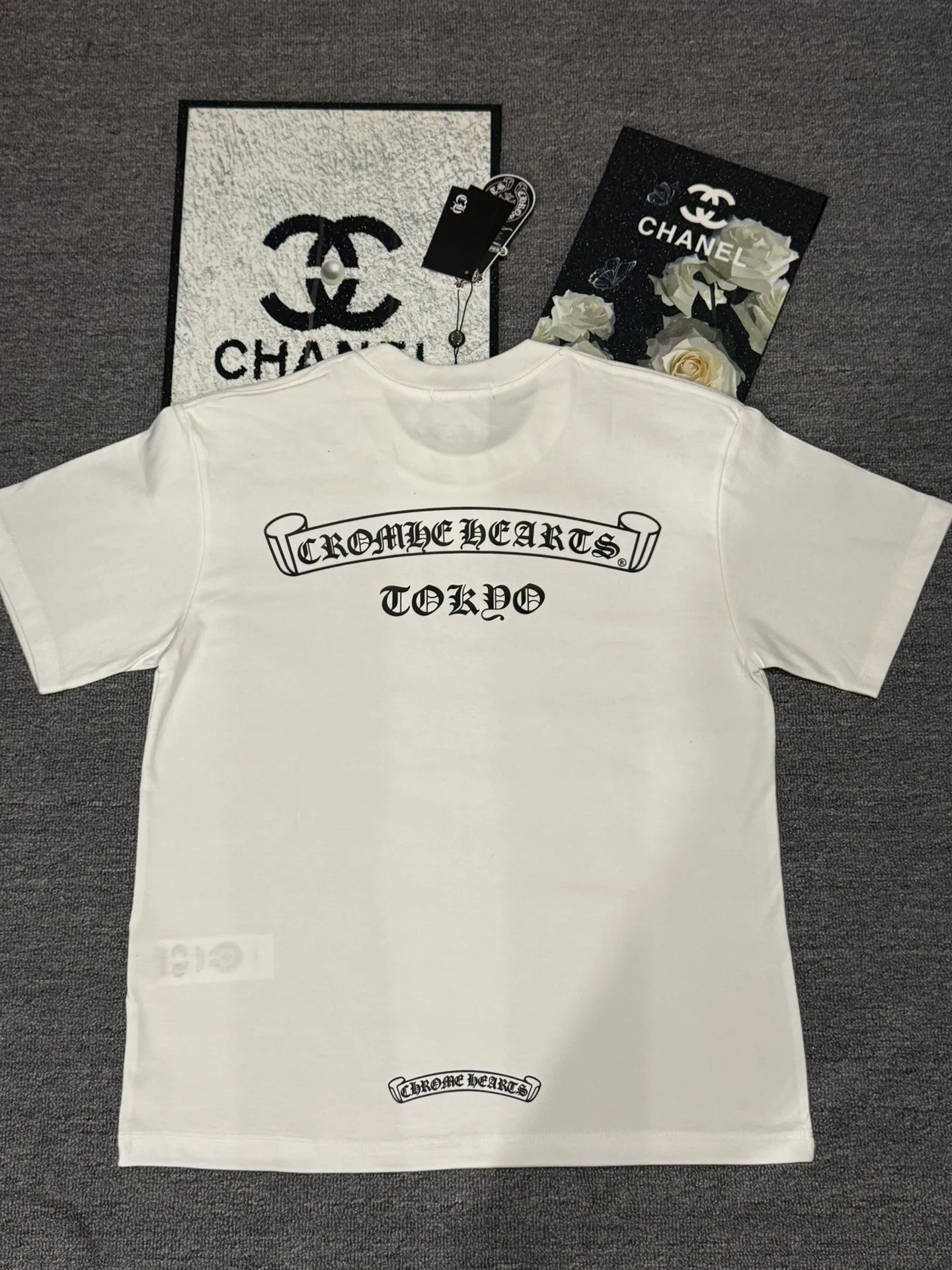 （ ） :YH 003 CH LOGO 1:1 Same Style 32 Breathable 1x 1 oversize 1:1 :White Black Size:S-XL